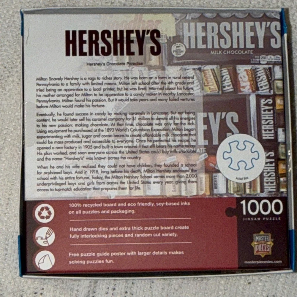 MasterPieces Hershey's Chocolate Paradise 1000 Piece Jigsaw Puzzle 71911 New